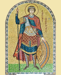 «Святой Георгий Победоносец», М. Кеслер, М. Богданов, Мозаика
